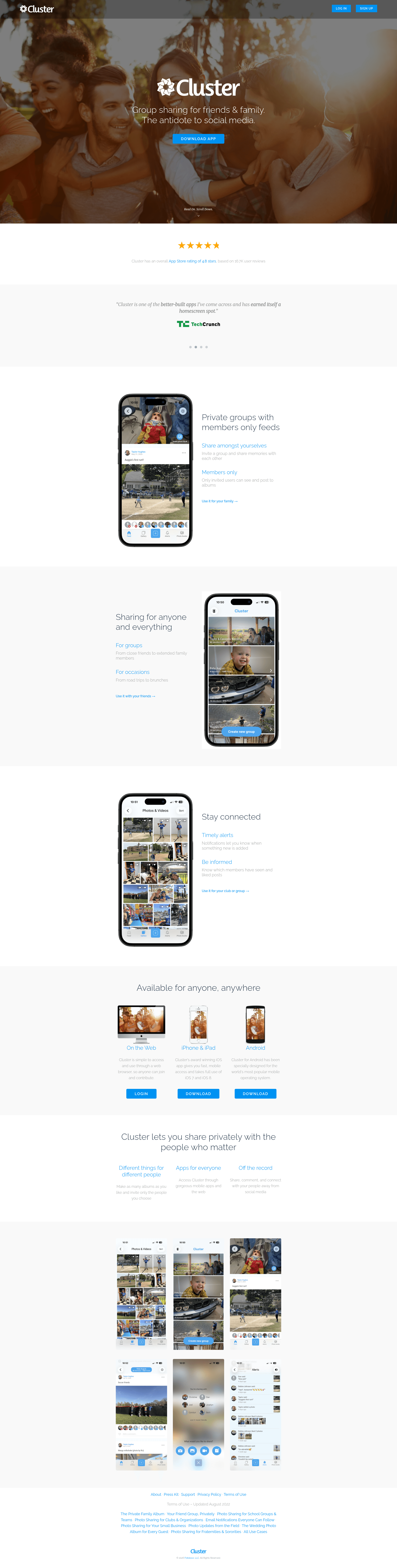 Cluster website