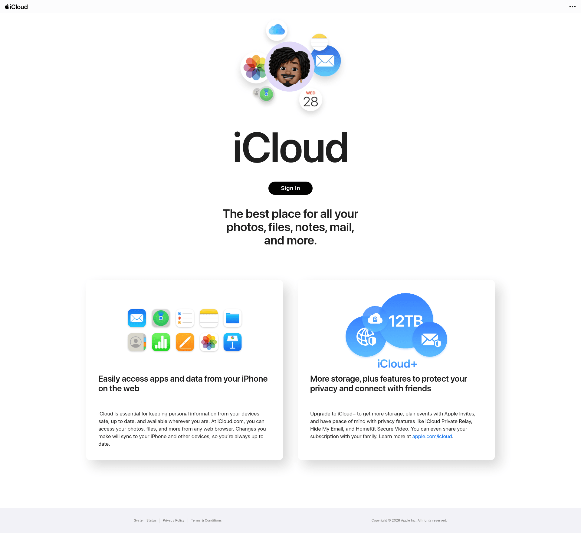 iCloud Shared Albums website