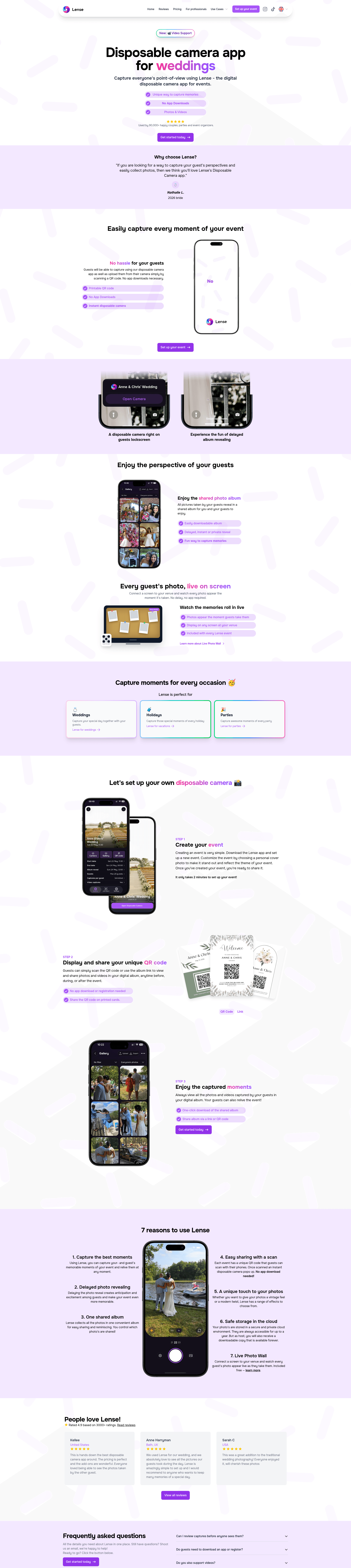 Lense website