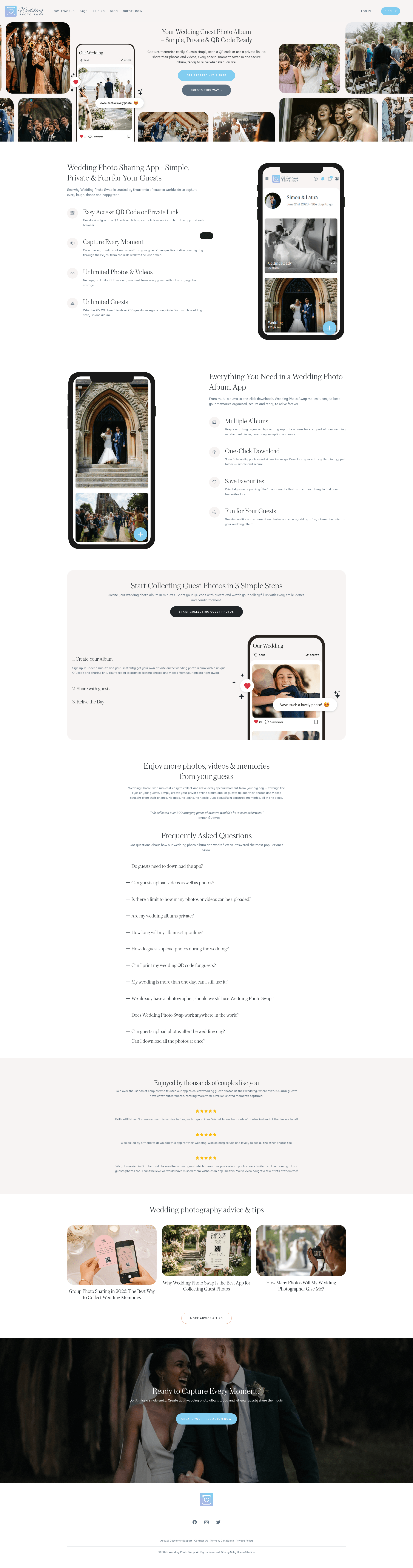 Wedding Photo Swap website