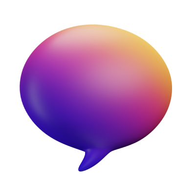 3D chat bubble illustration