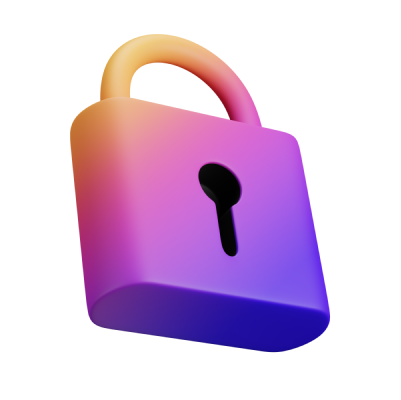 3D lock illustration