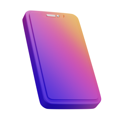 3D mobile phone illustration