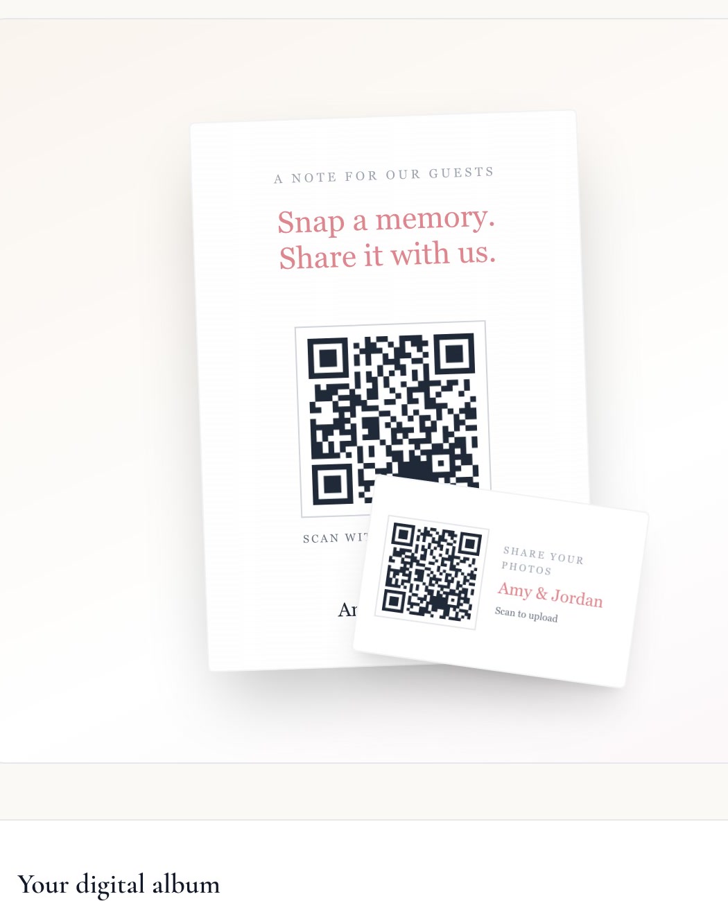 Print-ready QR sign and take-home card
