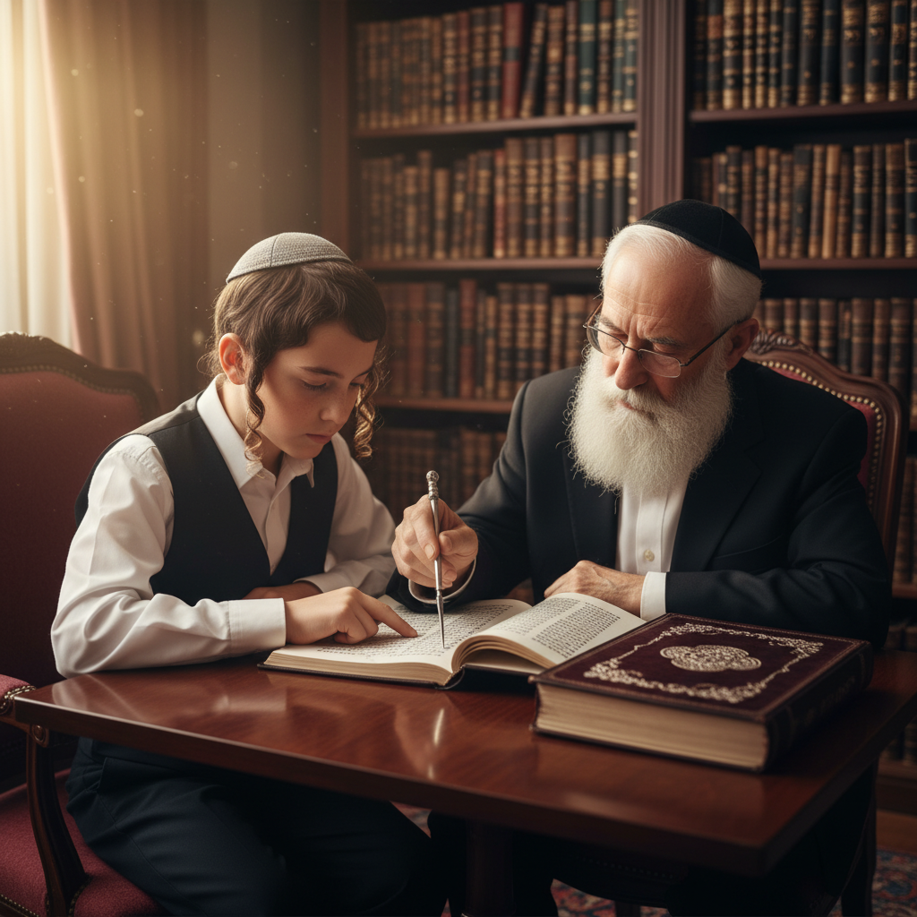 Torah tutoring with the cantor